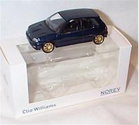 Norev 1/43 Scale Diecast 517522 - Renault Clio Williams Dk Blue Gold Wheels New
