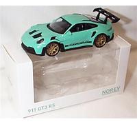 Norev 911 GT3 RS 2022 Mint Green w/Black Stickers vehicle 1:43 scale diecast model