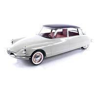 Norev NV121570 1:12 Citroën DS 19 1959-Gris Rosé & Aubergine Citroen Collectable Model, Multi