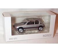 Norev. PEUGE0T 205 1.6 GTI Silver Vehicle 1:43 scale Diecast Model