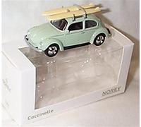 Norev Volkswagen beetle with surf boards green vehicle 1:43 scale diecast model