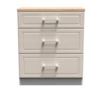 Norfolk 3 Drawer Deep Chest (Ready Assembled) Ready Assembled 2 U Taupe Medium