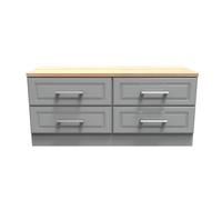 Norfolk 4 Drawer Bed Box (Ready Assembled) Ready Assembled 2 U Dark Grey One Size