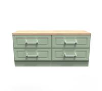 Norfolk 4 Drawer Bed Box (Ready Assembled) Ready Assembled 2 U Pale Green One Size