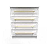 Norfolk 4 Drawer Chest In White Ash (Ready Assembled)