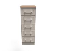 Norfolk 5 Drawer Tallboy (Ready Assembled) Ready Assembled 2 U Taupe Medium