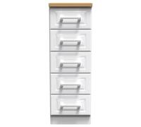 Norfolk 5 Drawer Tallboy (Ready Assembled) Ready Assembled 2 U White One Size
