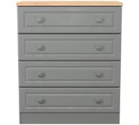 Norfolk Chest - 4 Drawer - Grey and Oak