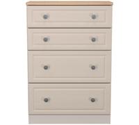 Norfolk Chest - Deep - 4 Drawer - Cashmere and Oak