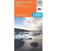Norfolk Coast West Map | King’s Lynn & Hunstanton | Ordnance Survey | OS Explorer Map 250 | England | Walks | Hiking | Maps | Adventure