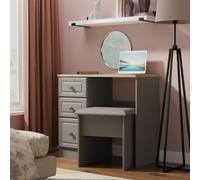 Welcome Furniture Ready Assembled Norfolk Vanity In Dusk Grey & Bardolino Oak, Grey
