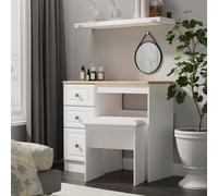 Welcome Furniture Ready Assembled Norfolk Vanity In White Ash & Bardolino Oak, White