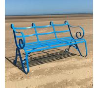 Norfolk Garden Furniture The 3 Seater Curved-Back Bench - Chalk