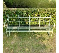 Norfolk Garden Furniture The 4 Seater Curved-Back Bench - Chalk