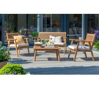 Norfolk Leisure Brent 4 Seater Outdoor Lounge Set - Brown