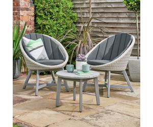 Norfolk Leisure Chedworth 2 Seater Garden Bistro Set - Grey