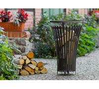 Norfolk Leisure Lifestyle Metal Flame Fire Basket in Black Norfolk Leisure Lifestyle Black