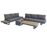 Norfolk Leisure Easton 6 Seater Metal Garden Corner Sofa Set