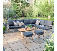 Norfolk Leisure Kimora Black Metal 8 Seater Coffee Set