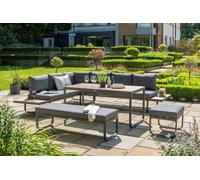 Norfolk Leisure Lifestyle Billingford Five Piece Large Corner Set with Cushions in Stone Norfolk Leisure Lifestyle Stone