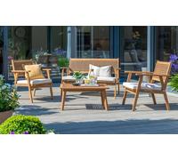 Norfolk Leisure Lifestyle Brent Lounge Set with Cushion in Light Brown Norfolk Leisure Lifestyle Light Brown