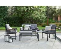 Norfolk Leisure Norfolk Collection Bellmount Rope Aluminium Sofa Set with Three Way Lift Table