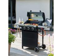Norfolk Grills Vista 3 Burner Gas BBQ, Black