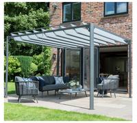 3x3.6m Pandora Leaf Gazebo Norfolk Leisure Lifestyle Grey One Size
