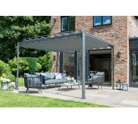 Garden Must Haves Norfolk Collection Pandora 3x3m Leaf Gazebo Pergola - Grey, Grey