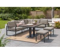 Norfolk Leisure Pickering Large Corner With Height Adjustable Table And 2 Small Stools
