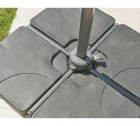 Norfolk Leisure Royce 100kg Plastic Covered Concrete 4 Part Base
