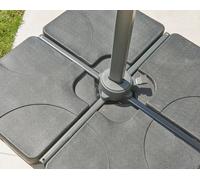 Norfolk Leisure Royce 100Kg Plastic Covered Concrete 4 Part Base