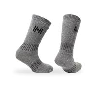 Norfolk - 'Nordique' Premium Thermal Merino Wool Hiking Socks - Enhanced Comfort & Insulation Boot Socks for Outdoor Adventures (UK, Numeric, 6, 8, Regular, Regular, Grey)