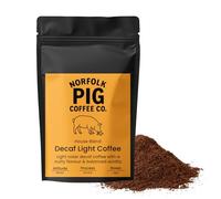 Norfolk Pig Coffee Co., Light Roast, Ground Coffee, Decaf, Premium Arabica, Mexican-Colombian Blend, Caffeine Free, Bag