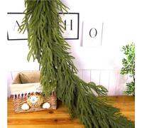 Norfolk Pine Branches, Faux Cedar Garland - Real Touch, Thickened, 1.8m - Indoor Christmas Decorations for Table & Mantle