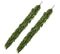 Norfolk Pine Garland, 2Pcs 5.9ft Artificial Realistic Christmas Garland Real Touch Winter Christmas Decorations for Mantle, Table, Wall, Tree Cedar Garlands