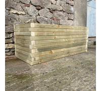 Norfolk Planter - Wood - L120 x W30 x H40 cm Buttercup Farm Brown One Size