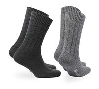 NORFOLK SOCKS Cotton & Bamboo Blend Hiking Socks, Soft, Crew Length, Men & Women, 2 Pair Pack