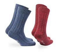 NORFOLK SOCKS Cotton & Bamboo Blend Hiking Socks, Soft, Crew Length, Men & Women, 2 Pair Pack
