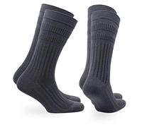 NORFOLK SOCKS Cotton, Diabetic & Oedema Friendly, Non-Restrictive Socks, for Swollen Feet & Ankles, Crew Length, Men & Women, 2 Pair Pack