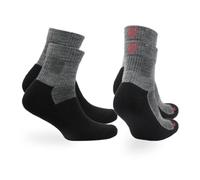 NORFOLK SOCKS Cushioned Merino Wool Socks for Long Distance Walking, Hiking, Cycling, Quarter Length, Men & Women, 2 Pair Pack