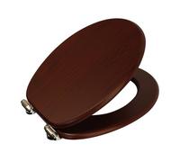 Showerdrape Norfolk Soft Close Toilet Seat - Mahogany & Chrome