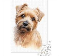 Norfolk Terrier Dog 1000-Piece Puzzle for Adults, 52x38cm/1000pcs; Smooth White Cardboard Pieces; for Anyone Who Enjoys Detailed Challenges