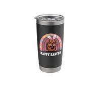 Norfolk Terrier Dog Easter Bunny Eggs Hunting Boho Rainbow Stainless Steel Insulated Tumbler