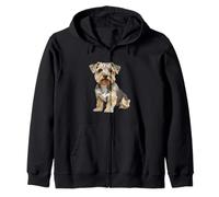 Norfolk Terrier Dog Illustration Zip Hoodie