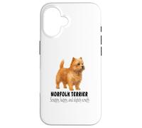 Norfolk Terrier dog Scrappy happy and slightly scruffy Case for iPhone 16