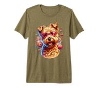 Norfolk Terrier Dog St Valentines Day Artwork Premium T-Shirt