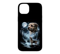 Norfolk Terrier Howling to the Moon Retro 90's Dog Case for iPhone 14 Plus