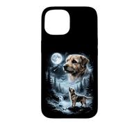 Norfolk Terrier Howling to the Moon Retro 90's Dog Case for iPhone 15