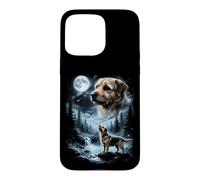 Norfolk Terrier Howling to the Moon Retro 90's Dog Case for iPhone 15 Pro Max